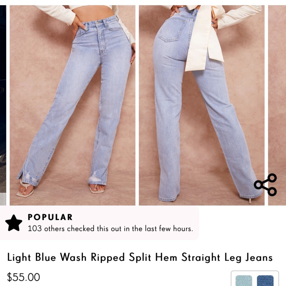 PrettylittleThing straight jeans